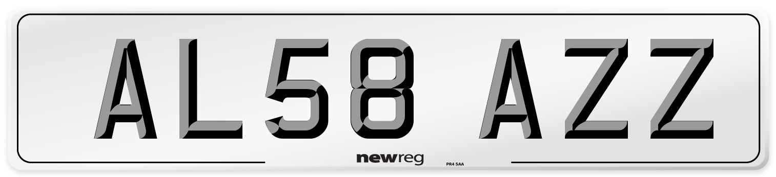 AL58 AZZ Number Plate from New Reg